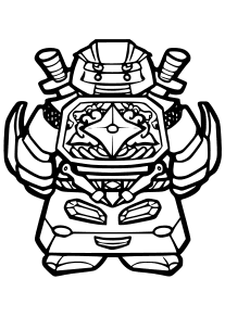 Ninja Robot free coloring pages for kids
