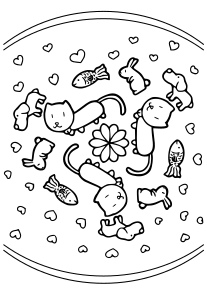 Cute pets free coloring pages for kids