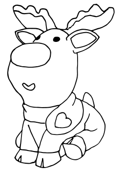 Reindeer10 free coloring pages for kids