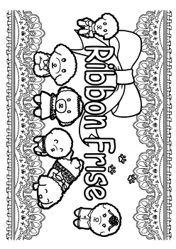 Ribbon Frise free coloring pages for kids