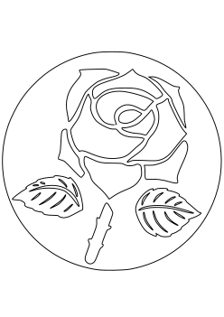 Rose flower2-1 free coloring pages for kids