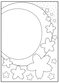Cherry Blossom Flower free coloring pages for kids