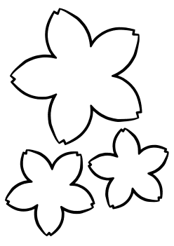 Sakura Flower2 coloring pages for kindergarten and preschool kids activity free