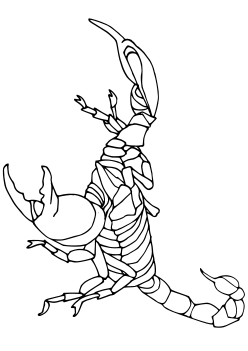 Scorpion free coloring pages for kids
