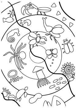 Sea and Insects free coloring pages for kids