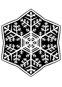 Snow crystal3 free coloring pages for kids