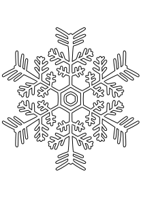 Snow crystal2 free coloring pages for kids