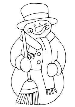 Snowman2 free coloring pages for kids