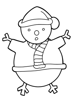 Snowman4 free coloring pages for kids
