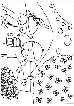 Spring free coloring pages for kids