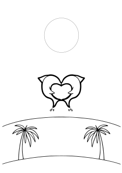 Sunset View free coloring pages for kids