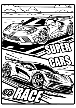 Super Cars free coloring pages for kids