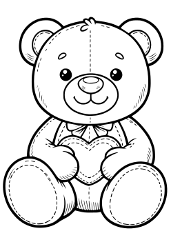 Teddy Bear free coloring pages for kids