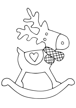 Reindeer Ornament free coloring pages for kids