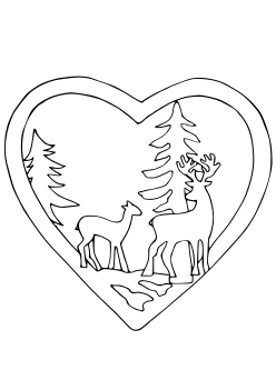 Reindeer8 free coloring pages for kids