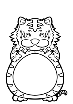Tiger free coloring pages for kids