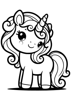 Unicorn 8 free coloring pages for kids