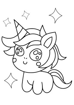 Unicorn 9 free coloring pages for kids