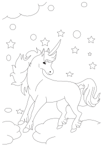 Unicorn-m free coloring pages for kids