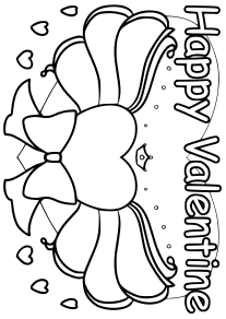 Valentine Heart free coloring pages for kids
