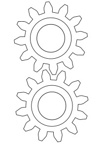Gear free coloring pages for kids