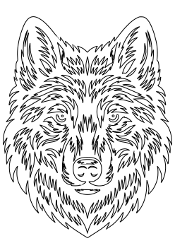 Wolf Face free coloring pages for kids