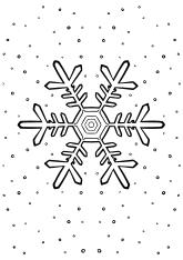 Snow Crystal coloring pages for kindergarten and preschool kids activity free