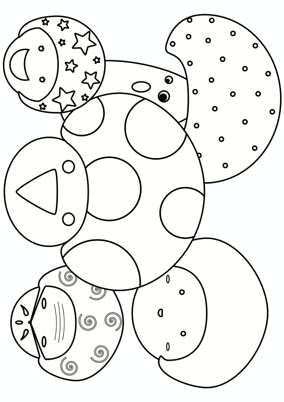 Mushroom family free coloring pages for kids