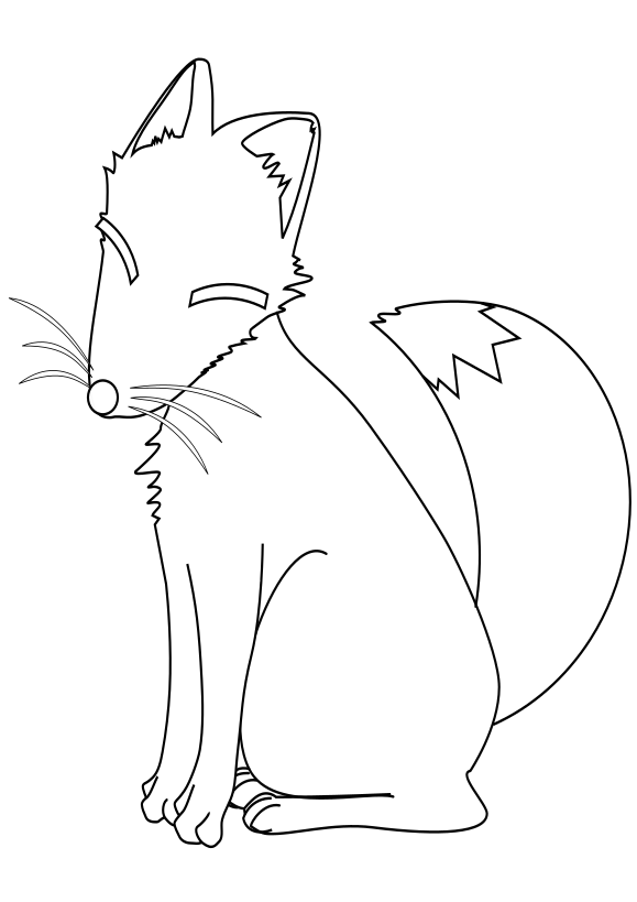 Fox free coloring pages for kids