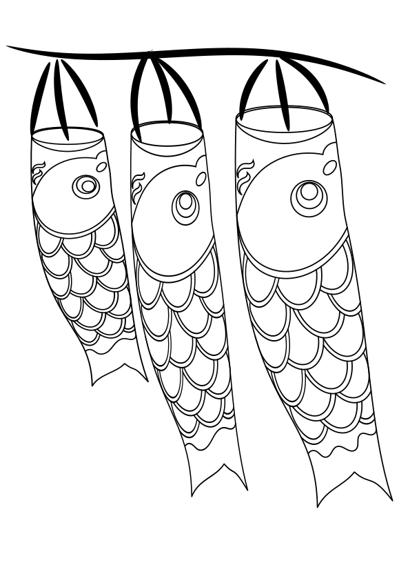 Koinobori coloring book free coloring pages for kids