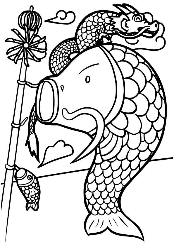 Koinobori7 free coloring pages for kids