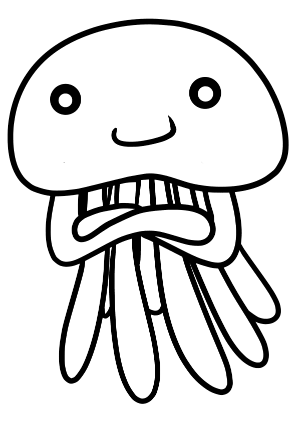 JellyFish2 free coloring pages for kids