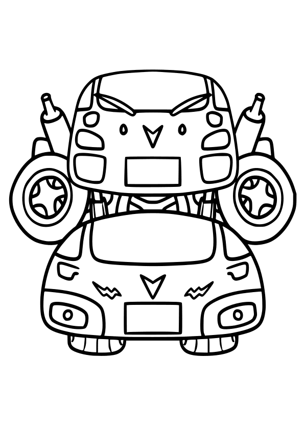 Car Robot free coloring pages for kids