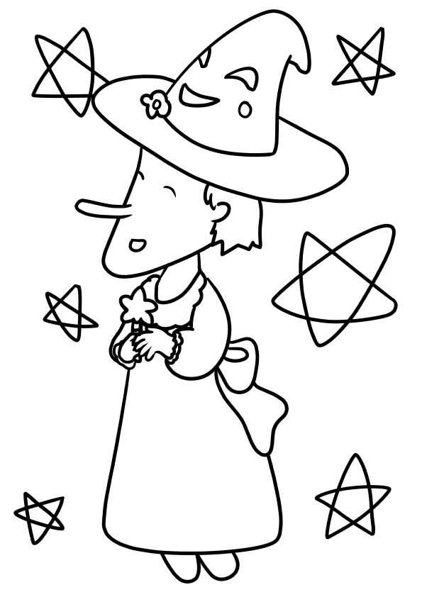 Witch3 free coloring pages for kids