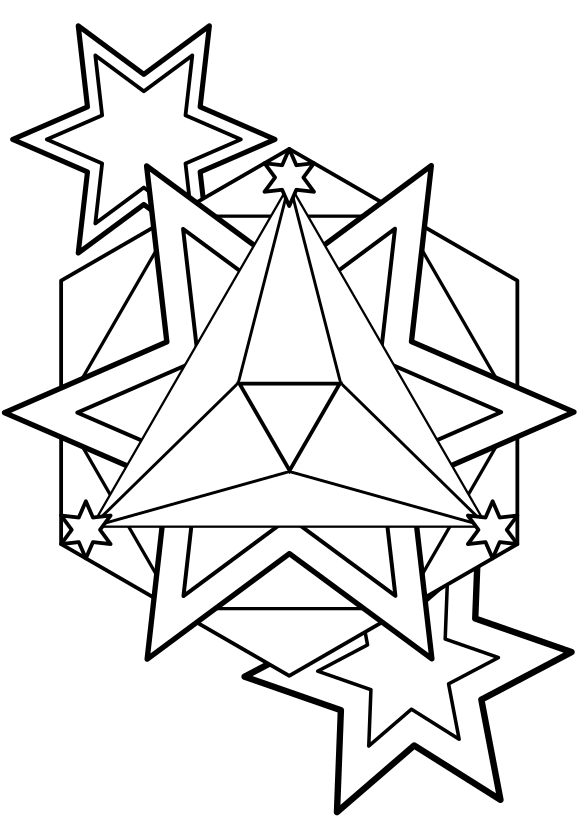 フランク・モーリーの定理のマンダラ１２の塗り絵です＾＾