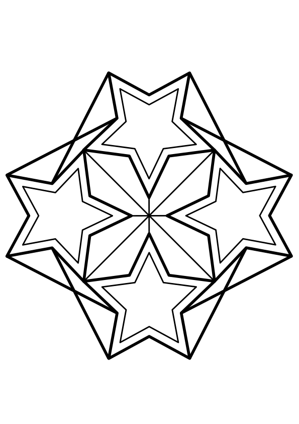 Star Mandala 77 free coloring pages for kids