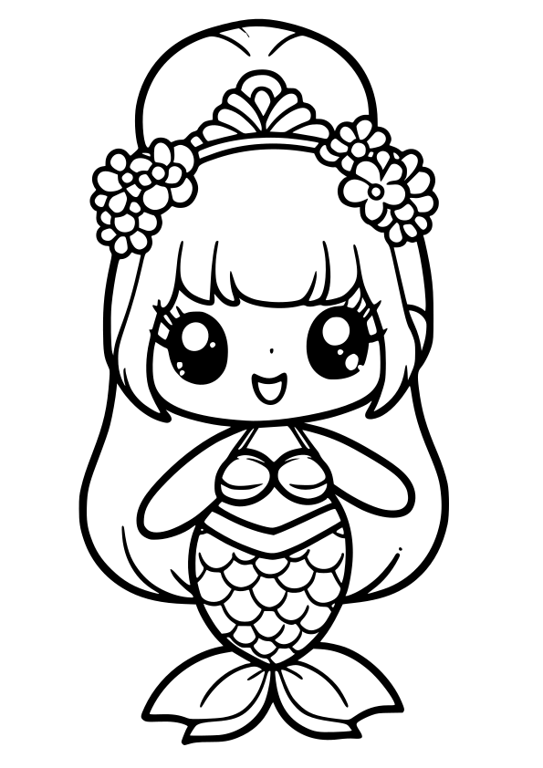 Mermaid 17 free coloring pages for kids