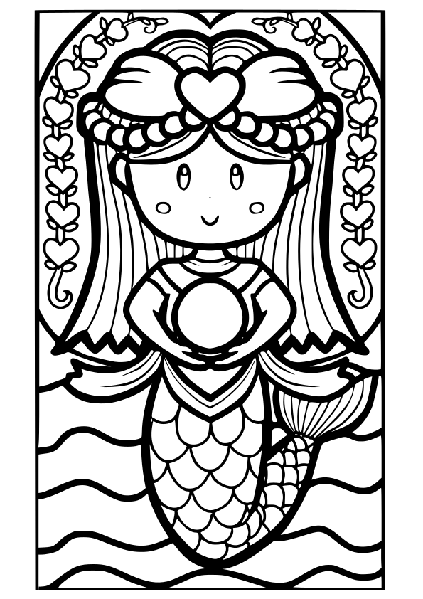 Mermaid 20 free coloring pages for kids