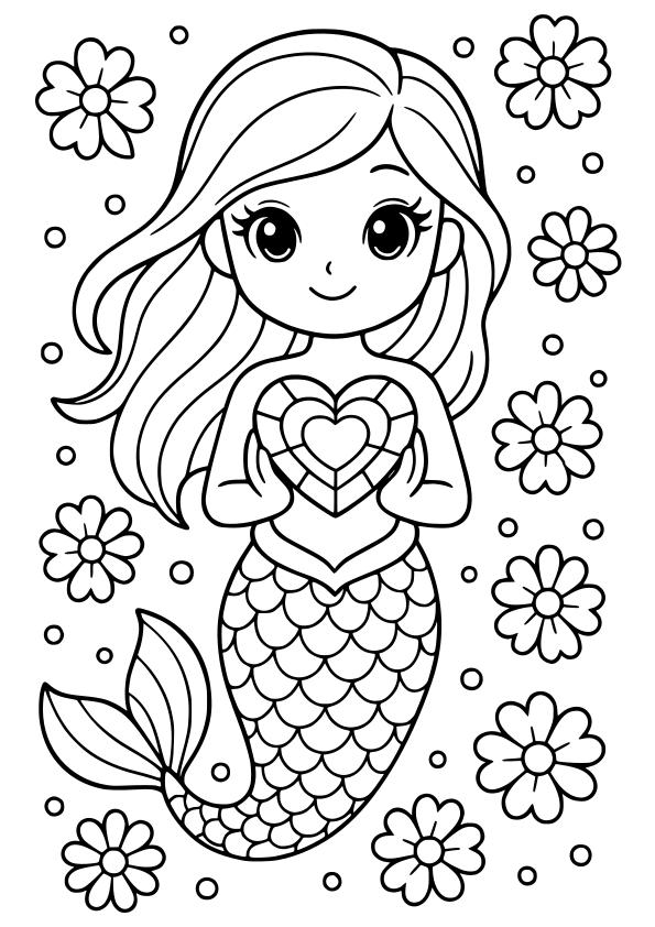 Mermaid26 free coloring pages for kids