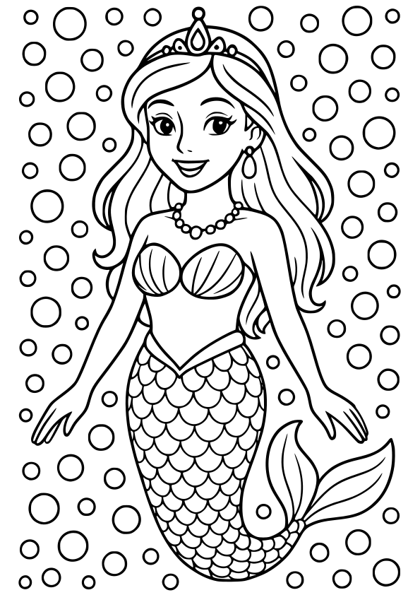 Mermaid 28 free coloring pages for kids