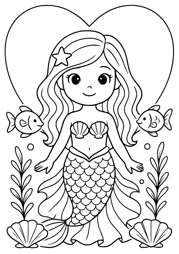 Mermaid 30 free coloring pages for kids