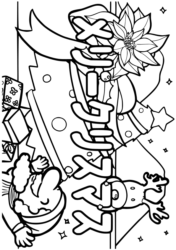 MerryChristmas2 free coloring pages for kids