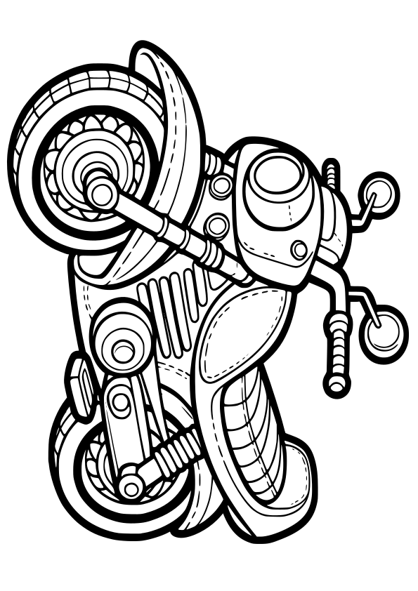 Bike free coloring pages for kids