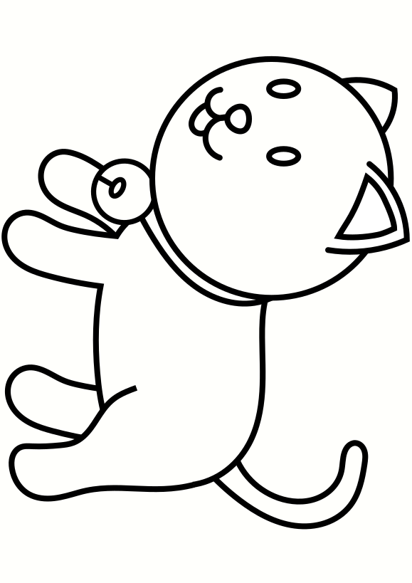 Cat free coloring pages for kids