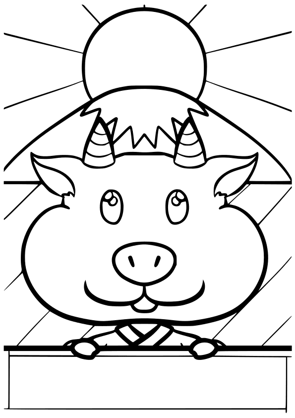 Cow Message Card free coloring pages for kids