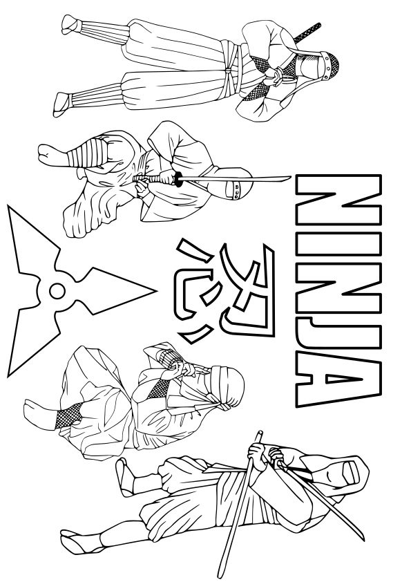 Ninja10 free coloring pages for kids