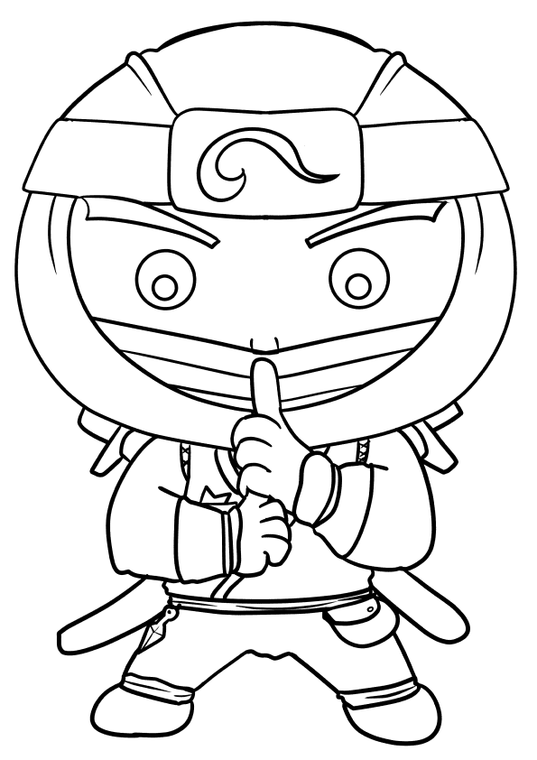Ninja4 free coloring pages for kids