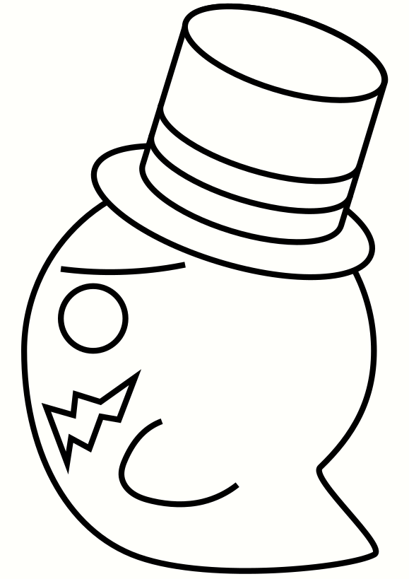 Halloween ghost free coloring pages for kids
