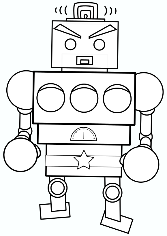 パトロボのロボットの塗り絵