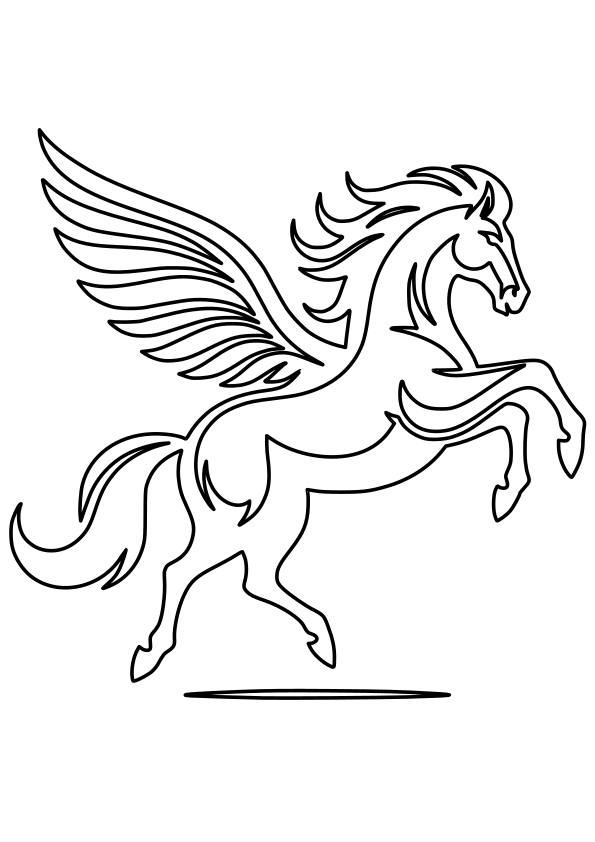 Pegasus free coloring pages for kids
